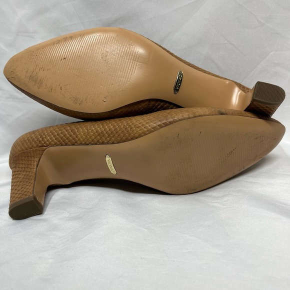 Vionic Heels Madison Mia Brown Leather Snakeskin Women’s Size 8.5 - Picture 10 of 14